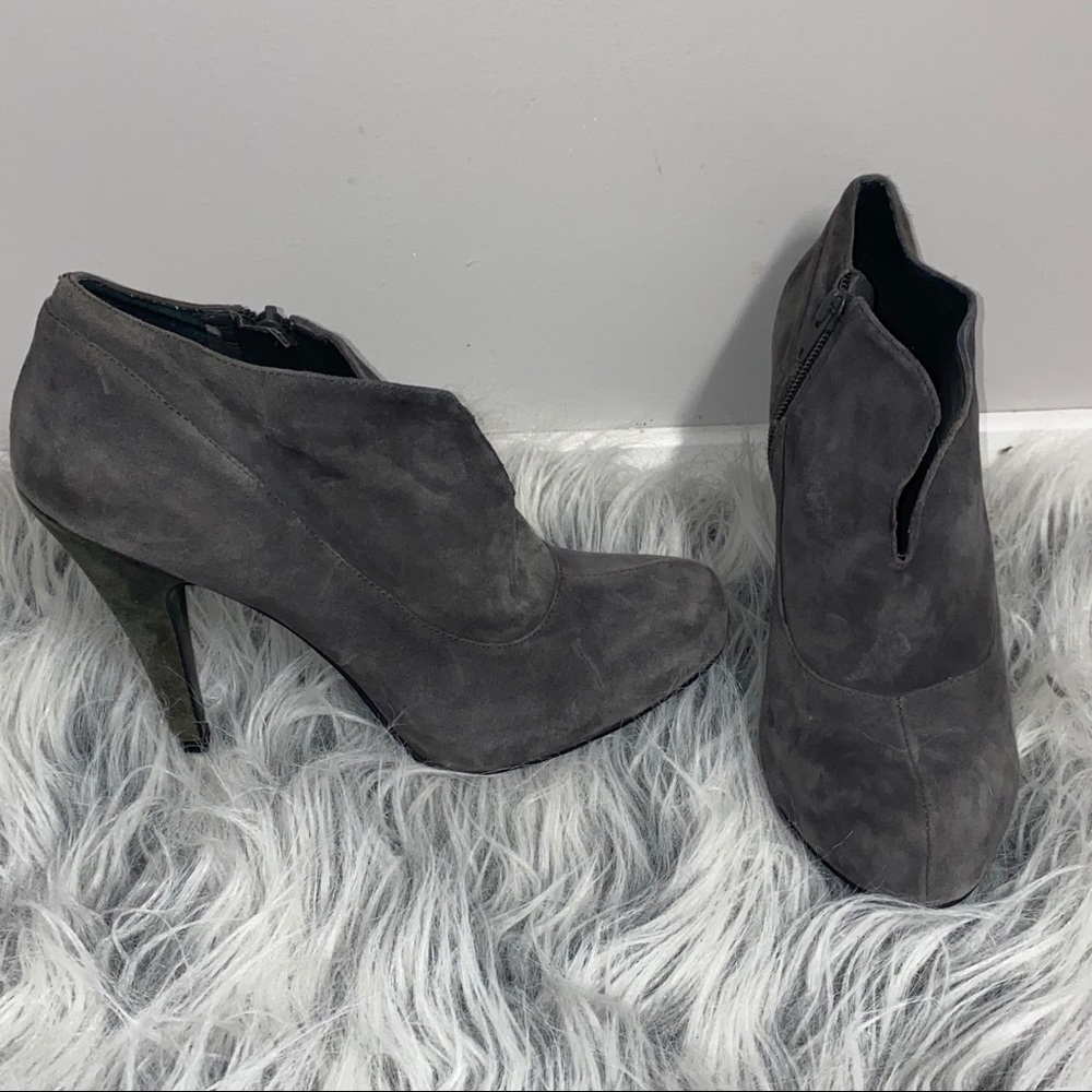 Nine West Grey Suede Booties